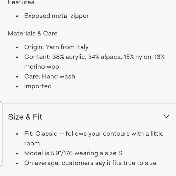 WILFRED FREE ARITZIA Brown Marilyn Cropped Alpaca Sweater - Picture 12 of 12